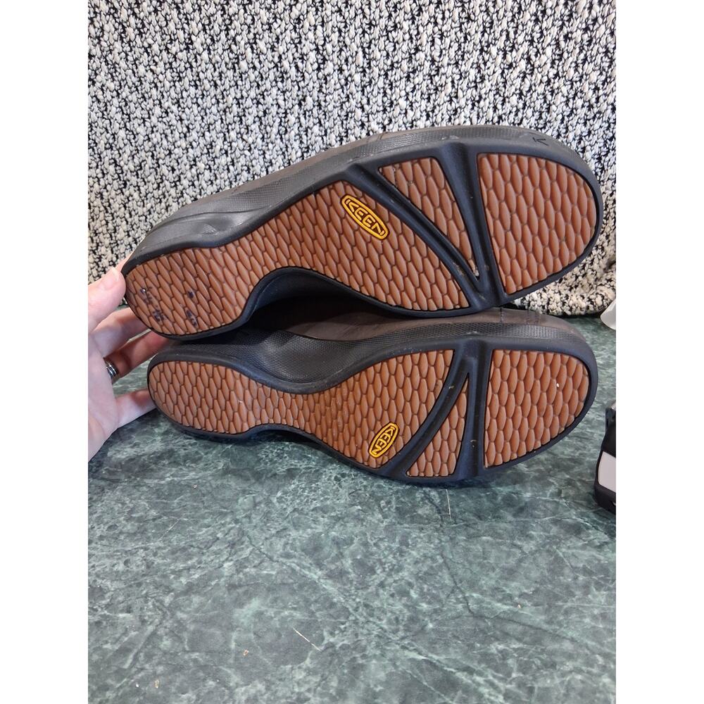 Keen Mora Button 1014106 Clogs Womens Sz 10 Brown Leather Slip On Casual Shoes - Picture 7 of 10